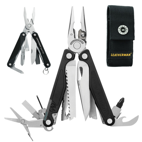 Leatherman CHARGE PLUS Multi-Tool & Nylon Sheath & Squirt Black
