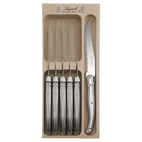 ANDRE VERDIER DEBUTANT STAINLESS 6PCE SERRATED KNIFE SET MADE IN FRANCE