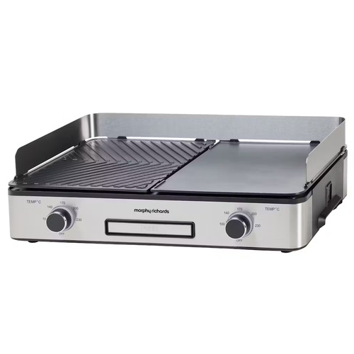 Morphy Richards Benchtop Electric BBQ Grill , Stainless Steel