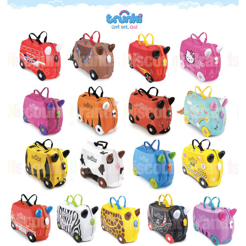NEW TRUNKI RIDE ON SUITCASE TOY BOX CHILDREN KIDS LUGGAGE SELECT DESIGN Trunki