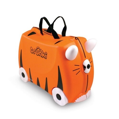 NEW TRUNKI RIDE ON SUITCASE TOY BOX CHILDREN KIDS LUGGAGE - TIPU TIGER ORANGE 