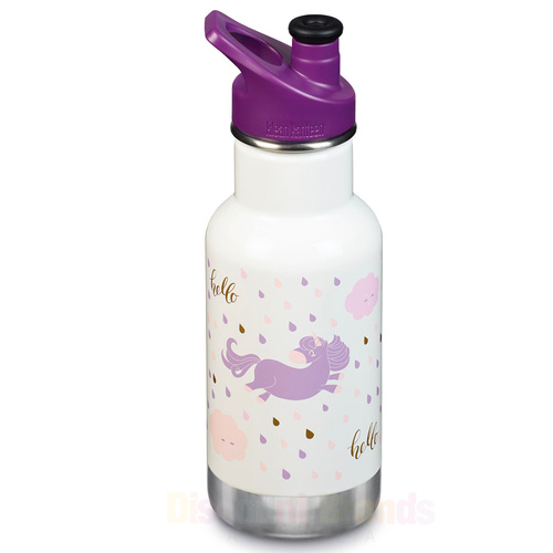 Klean Kanteen Classic Kid Insulated 12oz Water Bottle W/ Sport Cap - Unicorn Leap