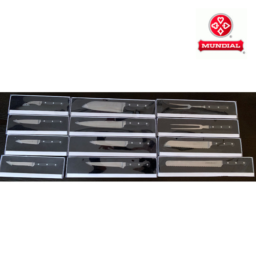 EX DEMO MUNDIAL BULK LOT OF KITCHEN KNIVES KNIFE ASSORTED 12PC