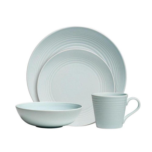 ROYAL DOULTON GORDON RAMSAY MAZE BLUE 16PC DINNER STONEWARE SET , SET OF 16