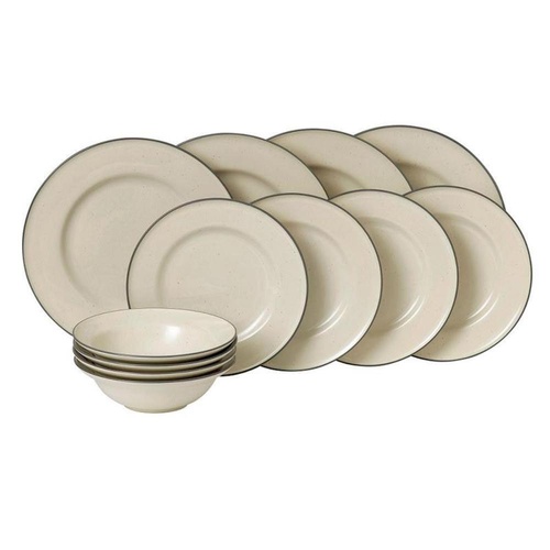 ROYAL DOULTON GORDON RAMSAY UNION STREET CAFE CREAM 12PC DINNER SET , SET OF 12