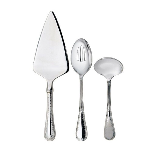 Verg Wang Wedgewood Grosgrain Stainless Steel 3 Piece Serving Set 3pc