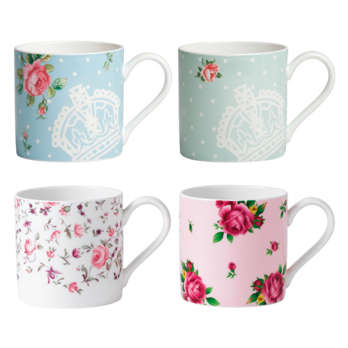 Royal Albert Tea Party Casual Mugs Set 4 Piece