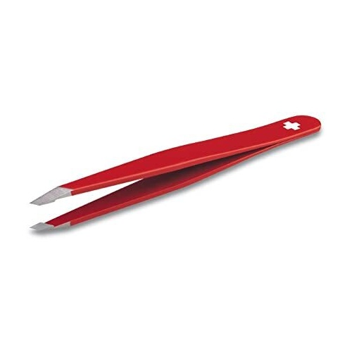 NEW RUBIS TWEEZERS CLASSIC SOFT TOUCH SLANT SWISS CROSS RED - 8.2061.1