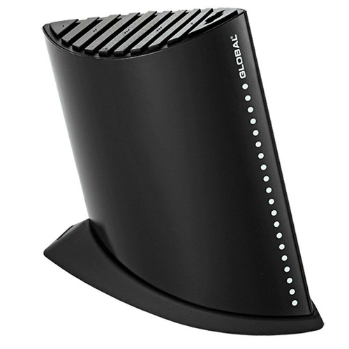 *New Global Ship Shape 9 Slot Knife Holder Block , Black