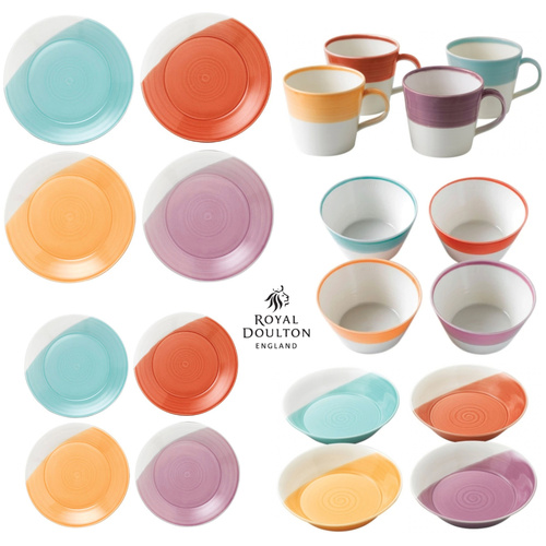 Royal Doulton 1815 Tableware 20pc Brights Dinner Bowl Mug Plate , Set of 20