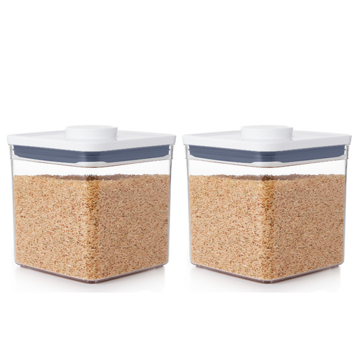OXO Good Grips Pop 2.0 Big Square Short Container 2.6L - Set of 2