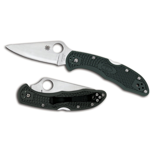 Spyderco Delica 4 Lightweight Plain Blade British Racing Green YSC11PGRE