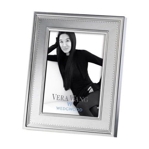 Wedgwood Vera Wang Grosgrain Silver Giftware Frame 5"x7"