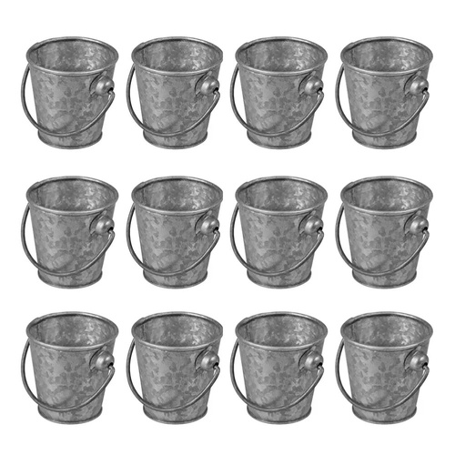 Moda Brooklyn Mini Galvanised Cutlery Bucket 80x80mm , Set of 12