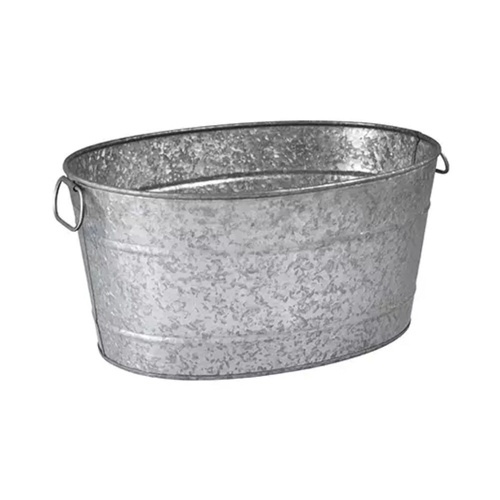 Moda Oval Beverage Tub Galvanised Stainless Steel 460x355x220mm