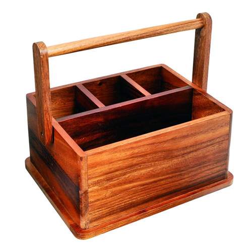 Davis & Waddell Acacia Wood BBQ Caddy Natural 27x22x12cm