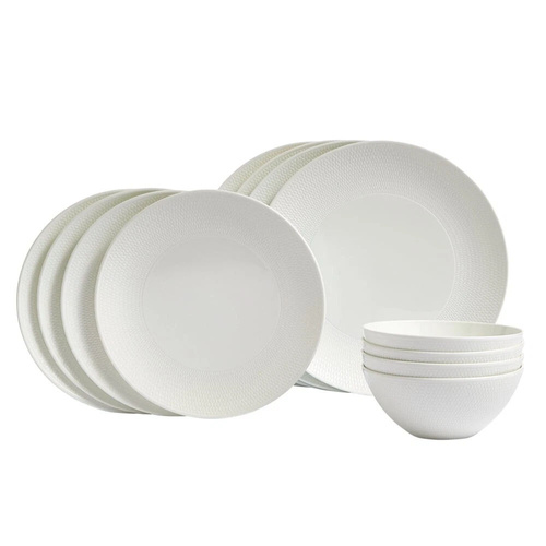 Wedgwood Gio 12pc Dinner Set of 12 White