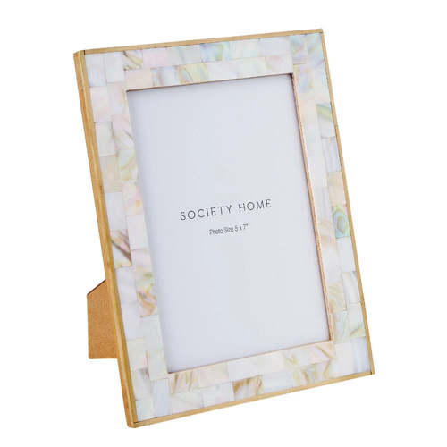 Society Home Mother of Pearl Inlay Photo Frame  5"x7"