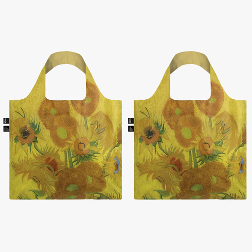 LOQI Museum Collection Vincent Van Gogh Sunflowers Bag - Set of 2