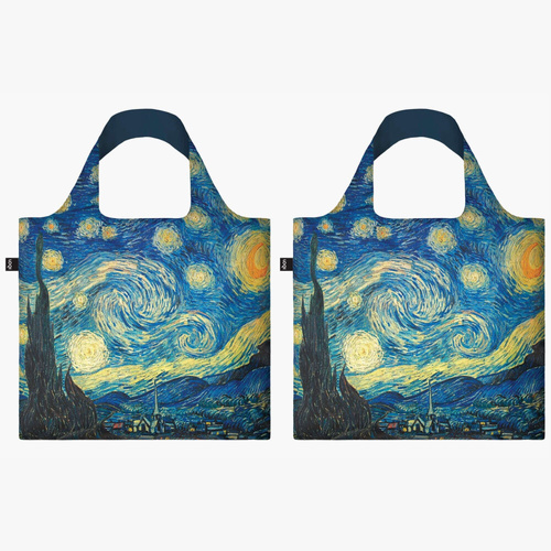 LOQI Museum Collection Vincent Van Gogh The Starry Night Bag - Set of 2