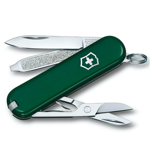 SWISS ARMY KNIFE CLASSIC GREEN VICTORINOX MULTI TOOL  