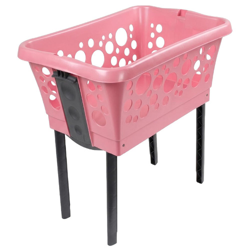 White Magic Laundry Basket on Legs Pink , 50L Capacity