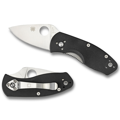 Spyderco Ambitious G-10 Black Folding Knife , Plain Black C148GP