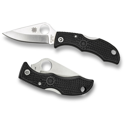 Spyderco Ladybug 3 Lightweight Black - Plain Blade Folding Knife YSLBKP3