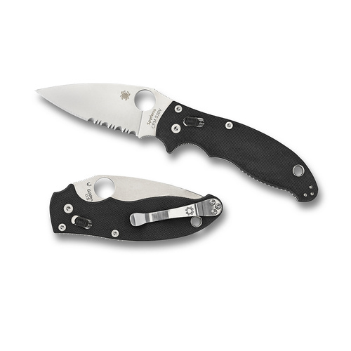 Spyderco Manix 2 G-10 Combo Blade Folding Knife , Black C101GPS2
